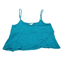 Bozzolo Shirt Womens L Blue Sleeveless Scoop Neck Cropped Tank Top Pullover - £14.64 GBP