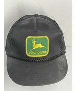 NWT John Deere PATCH Black Mesh Rope Trucker Snapback Hat Nissun Cap NOS - £29.39 GBP