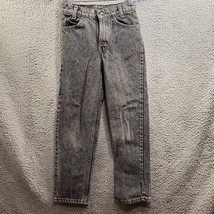 Levi 550 Slim Black Denim Jeans Youth Size 12 USA - $11.70