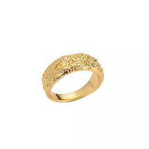 Dome Chunky Rings Thick Gold Rings for Women Minimalist Statement Ring (... - £20.64 GBP
