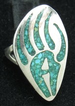 Pacific Jewelry Co 925 Sterling Silver Inlay Turquoise Bear Paw Ring Sz ... - £31.96 GBP