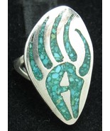 Pacific Jewelry Co 925 Sterling Silver Inlay Turquoise Bear Paw Ring Sz ... - $760.08 MXN