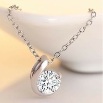 5.00Ct Individual Solitario Brillante Corte VVS1 Imitación Colgante Collar 925 - £73.08 GBP