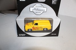 Athearn 1955 Ford F-100 1:50 Scale Diecast Panel Truck Yellow w/ Flames 90273 JB - £21.03 GBP