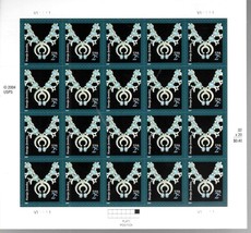 Native American Art 20 Stamp Sheet, Scott 2 Cent , USPS Navajo Jewelry, MNH 2004 - £15.79 GBP