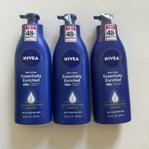 Lot of 3 Nivea Essentially Enriched w/ Nourishing Serum &amp; Almond Oil 16.... - £14.73 GBP