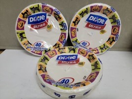 Dixie Brand Halloween Paper Plates 40ea pack Witches Black Cat Pumpkins ... - $24.95