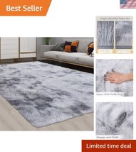 Ultra-Plush 8&#39; x 10&#39; Faux Fur Shag Rug - Cozy Non-Slip Carpet for Living... - $119.99