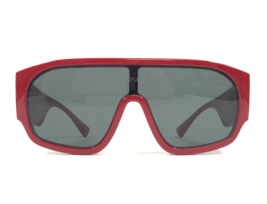 Versace Sunglasses MOD.4439 5388/87 Thick Red Shield Frames w/ Dark Grey Lenses - $197.99