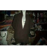 TWELFTH STREET BY CYNTHIA VINCENT Lovely Chocolate Cashmere Cardigan Size L - $24.75