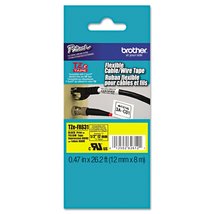 Brother Laminated Flexible ID Black on Yellow 1/2 Inch Tape - Retail Packaging ( - £18.93 GBP