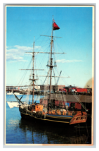 The Boston Tea Party Ship The Brig Beaver 2 Moored Pier Side Postcard Unposted - £3.90 GBP