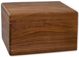 Large/Adult 210 Cubic Inch Stanton Walnut Wood Funeral Cremation Urn - £173.31 GBP