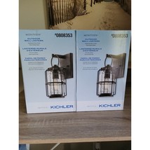 Kichler Montview 2 Pack Outdoor Wall Light Lantern Zinc Finish 12&quot; - £55.70 GBP