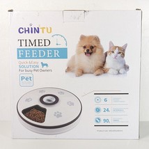 CHINTU Auto Programmable 6 Meal Timed Pet Feeder Dog Cat Food Bowl Dispe... - $29.02