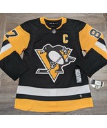Adidas Sidney Crosby Pittsburgh Penguins Men&#39;s 50 M Authentic Home Jersey - £166.41 GBP
