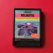 Atlantis Atari 2600 7800 Night Picture Version Label Game Cleaned Works - £6.73 GBP