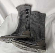 UGG Australia Women&#39;s Size 6 US Cardy Classic Knit Tall Gray Sweater Boots 5819 - £36.95 GBP