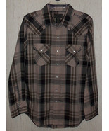 NEW MENS High Noon BROWN PLAID WESTERN PEARL SNAP SHIRT SIZE S - €21,88 EUR