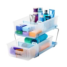 madesmart 2-Tier Plastic Multipurpose Organizer with Divided Slide-Out Storage B - $50.99