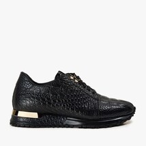 The Bomba Black Crocodile Leather Men Sneaker image 7