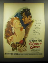 1948 The loves of Carmen Movie Ad - Rita Hayworth and Glenn Ford - $18.49