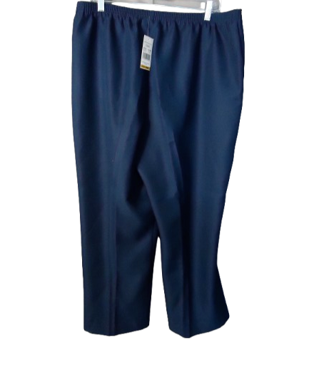 Alfred Dunner Classic Navy Pull-on Pants Sz 16W Women’s Proportioned Sho... - £14.88 GBP