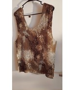 Brown and Beige Indonesian Tank Top, Size 24W, pre-owned, excellent shape - $16.46 CAD