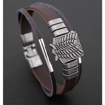 Attack on Titan Scouting Regiment Anime Cosplay Mens Brown bracelet - $15.00