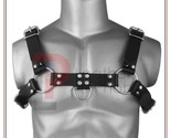 Men&#39;s Male Cow Leather Body Chest Bodysuit Harness Belt Night Clubwear C... - $467.50