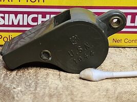 Vintage US Navy USN OD Green Plastic Whistle 1944 WWII Military Bakelite... - $20.82