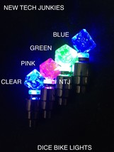 1 (One) Dice Led Valve Stem Cap For Bike Bicycle Car Motorcycle Wheel Tire Light - £2.17 GBP