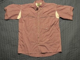 Drake Waterfowl Button Down Shirt Small Red Plaid Short Sleeve - $14.85