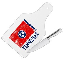 Tennessee : Gift Cutting Board Flag Distressed Souvenir State USA Christmas Cowo - £22.71 GBP