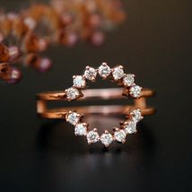0.28Ct Round Cut Diamond Enhancer Wedding Engagement  Ring 14K Rose Gold Finish - £58.52 GBP