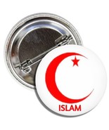 (5 pack) Moorish American Islam 1-1/2 inch button with locking pin back - $8.00