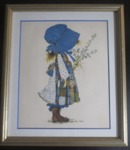 Holly Hobbie Print in Frame 10.5 X 12 Inches in frame 1972 - $24.26