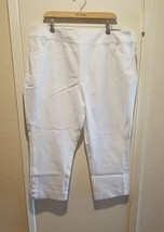 NEW Soft Surroundings Superla 2X Stretch Pull On Straight Leg Crop White... - $34.65