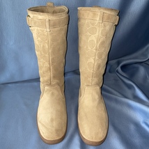 Coach Natural Suede Signature C MARESSA Slouch Boot, S/N F2370/J09, Women 8 - $65.00