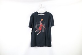 Nike Air Jordan Mens Medium Faded Spell Out Michael Jordan Jumpman T-Shirt Black - £19.42 GBP