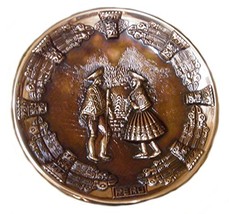 Alpakaandmore, Peruvian Décor Hammered Copper Plate (7.87/ 20 cm) - £31.78 GBP