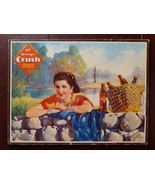Vintage Mexican Tome Orange Crush Crushy Cardboard sign adv from 40&#39;s ra... - €202,98 EUR