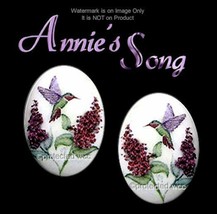 ANNIES SONG Hummingbird Earrings Humming Bird Art Post Stud Pierced - FREE SHIP' - $20.76