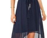 MSK Womens Navy Blue High-low Hem Elbow Sleeve Midi Evening Blouson Dres... - $46.74