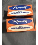 (2) Vintage Plymouth Rubber Company Rubber Bands Box Full? 1 Oz. Box Mov... - $9.89