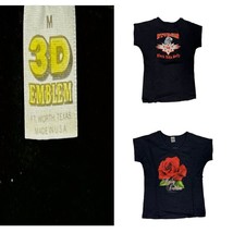 Vintage Rare 1991/95 Harley Davidson  Sturgis 3D Emblem Top T Shirt Womens Roses - £60.98 GBP