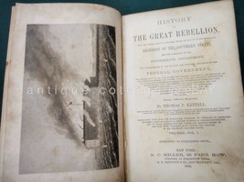 1863 Antique History Great Rebellion Civil War Secession Southern States Vol 1 - £54.43 GBP