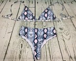 Womens Strap Snakeskin Print Bathing Suit V Neck High Waist Bikini Set - $23.75