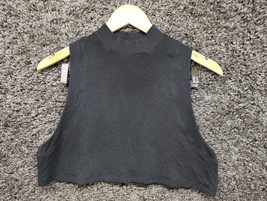 Lululemon Cropped Running Shirt Women 6 Black Tank Sleeveless Athletic - £18.22 GBP
