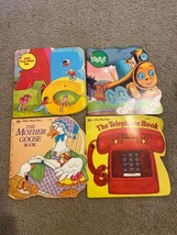 4 Vintage A Golden Shape Books Nice Condion - ABC, Tootle, Mother Goose, Telepho - £11.00 GBP